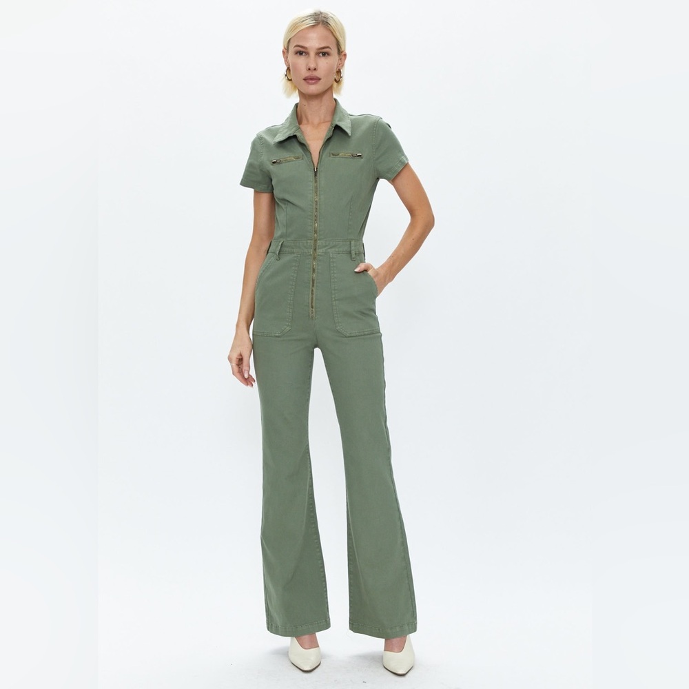 Pistola Martina Short Sleeve Flare Jumpsuit